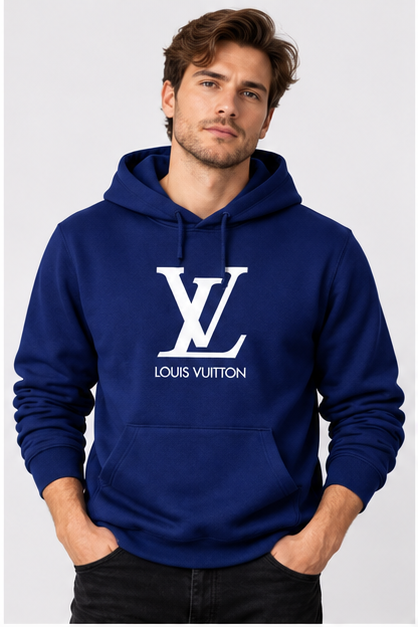 Men's Louis Vuitton Pullover Hoodie | Color: Navy | Image 2