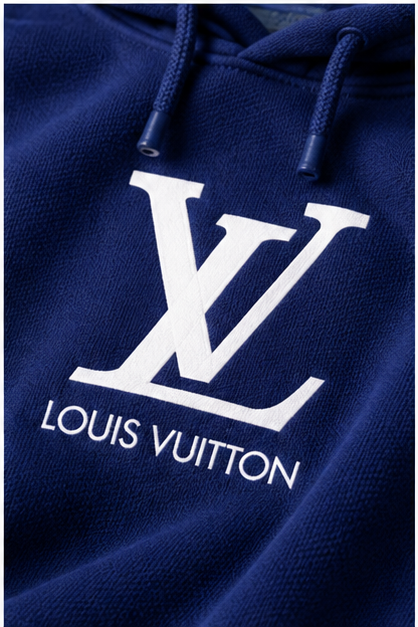 Men's Louis Vuitton Pullover Hoodie | Color: Navy | Image 5