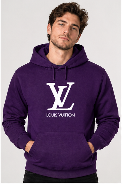 Men's Louis Vuitton Pullover Hoodie | Color: Purple | Image 2