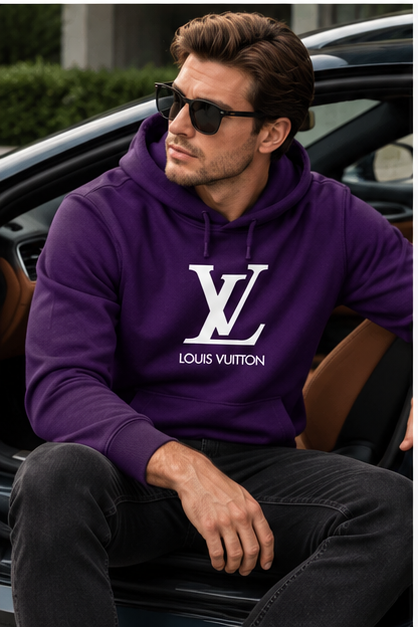 Men's Louis Vuitton Pullover Hoodie | Color: Purple | Image 4