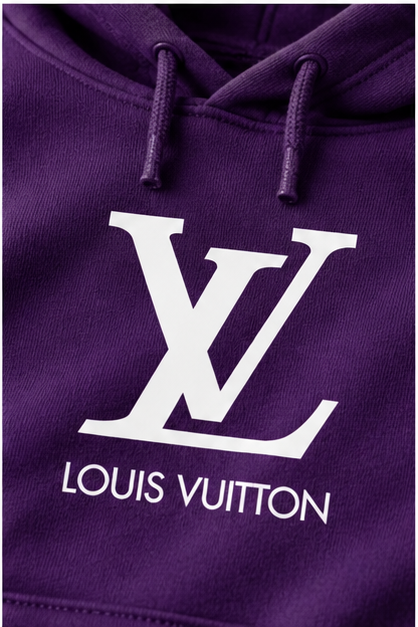 Men's Louis Vuitton Pullover Hoodie | Color: Purple | Image 5