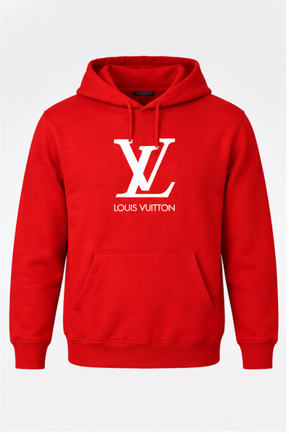 Men's Louis Vuitton Pullover Hoodie | Color: Red | Image 1