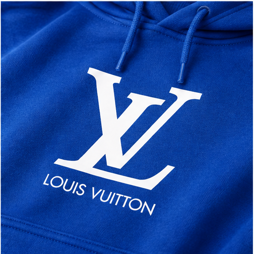 Men's Louis Vuitton Pullover Hoodie | Color: Royal Blue | Image 5