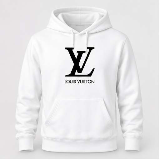 Men's Louis Vuitton Pullover Hoodie | Color: White | Image 1