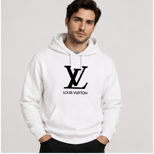 Men's Louis Vuitton Pullover Hoodie | Color: White | Image 2