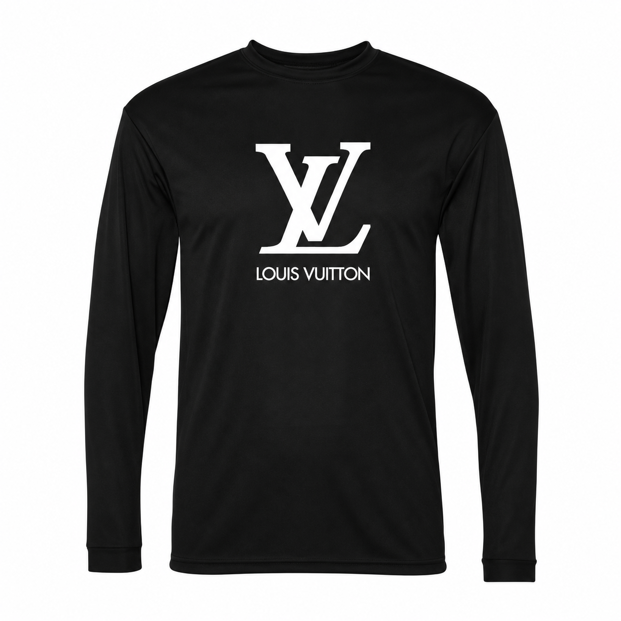 Men's Louis Vuitton Performance Long Sleeve T-Shirt | Color: Black | Image 1