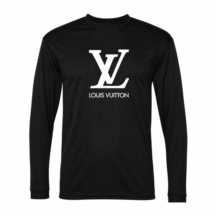 Men's Louis Vuitton Performance Long Sleeve T-Shirt | Color: Black | Image 1