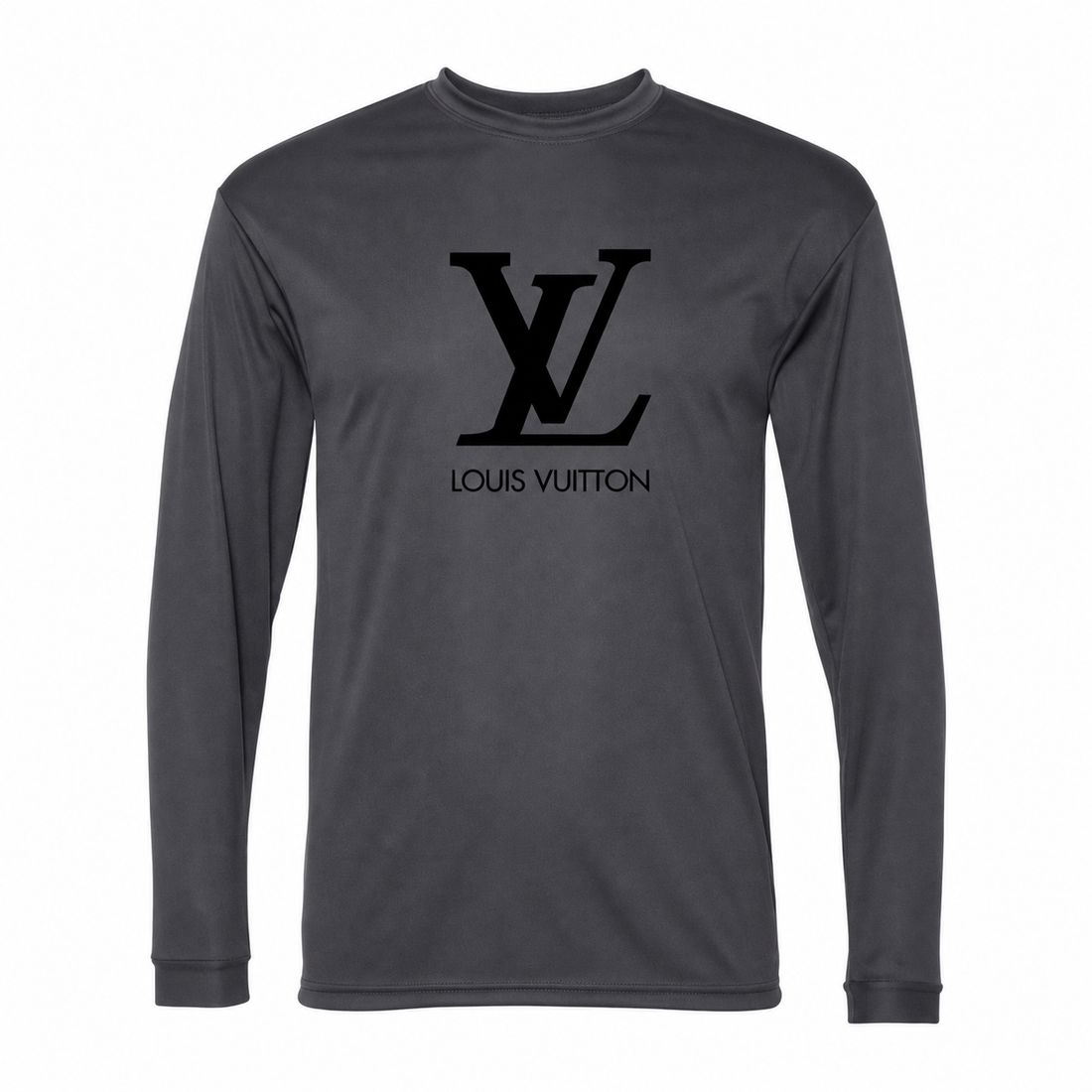 Men's Louis Vuitton Performance Long Sleeve T-Shirt | Color: Graphite | Image 1