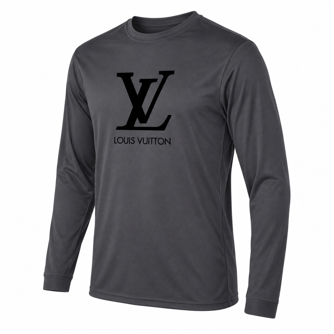 Men's Louis Vuitton Performance Long Sleeve T-Shirt | Color: Graphite | Image 3