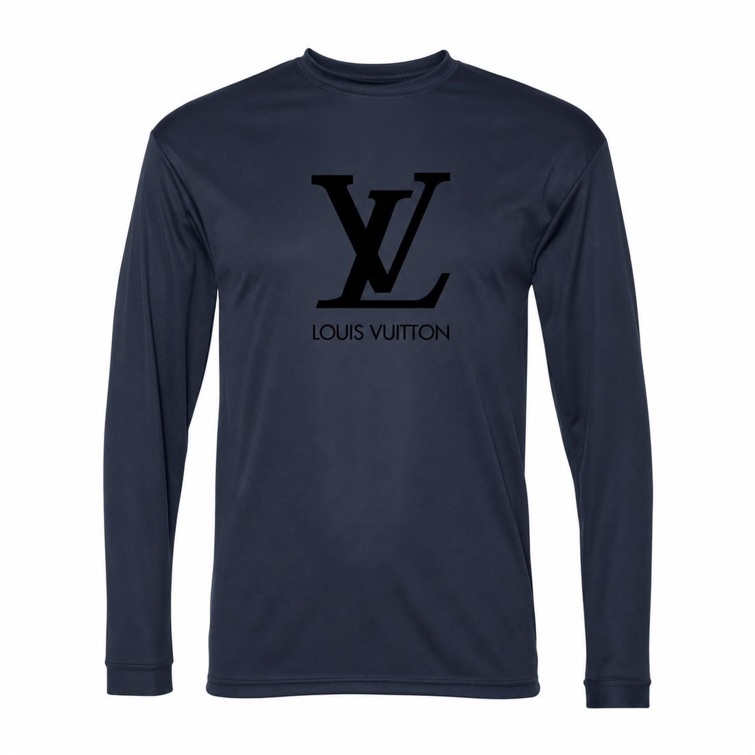 Men's Louis Vuitton Performance Long Sleeve T-Shirt | Color: Navy | Image 1