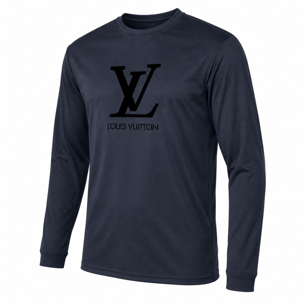 Men's Louis Vuitton Performance Long Sleeve T-Shirt | Color: Navy | Image 3
