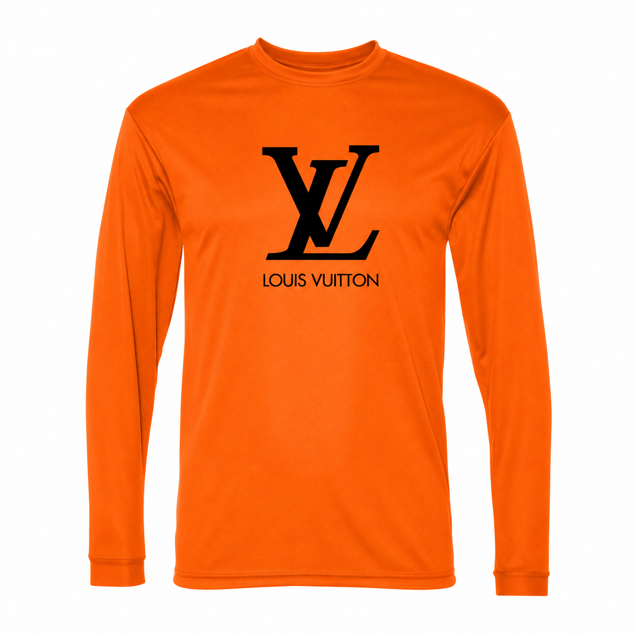 Men's Louis Vuitton Performance Long Sleeve T-Shirt | Color: Orange | Image 1