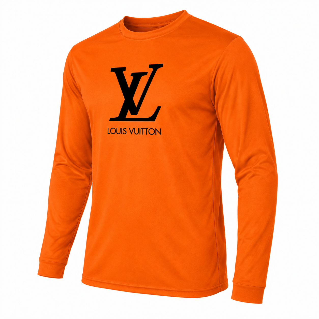 Men's Louis Vuitton Performance Long Sleeve T-Shirt | Color: Orange | Image 3