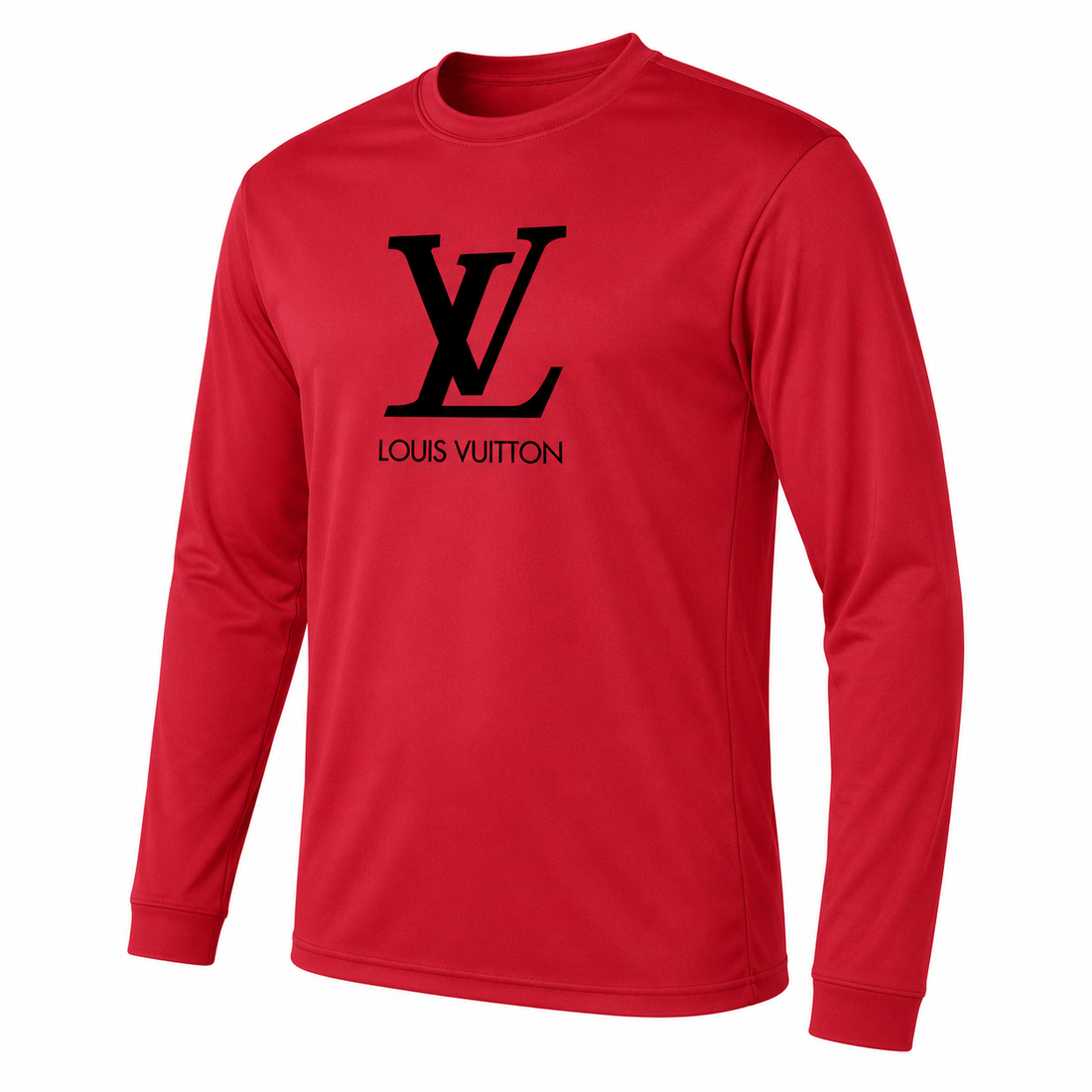 Men's Louis Vuitton Performance Long Sleeve T-Shirt | Color: Red | Image 3