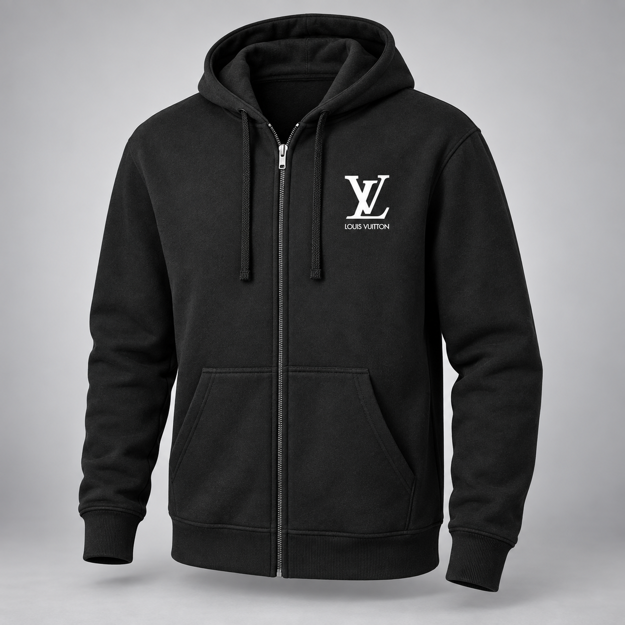 Men's Louis Vuitton zipper hoodie in Black — hero view