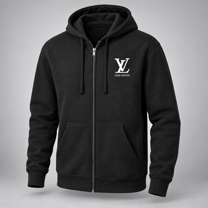 Men's Louis Vuitton zipper hoodie in Black — hero view