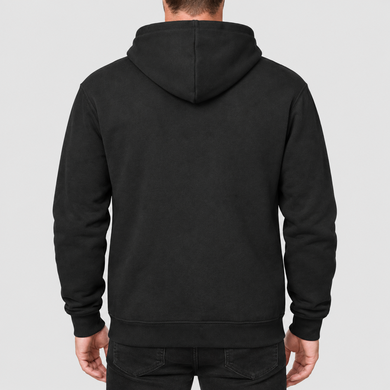 Men's Louis Vuitton zipper hoodie in Black — back view