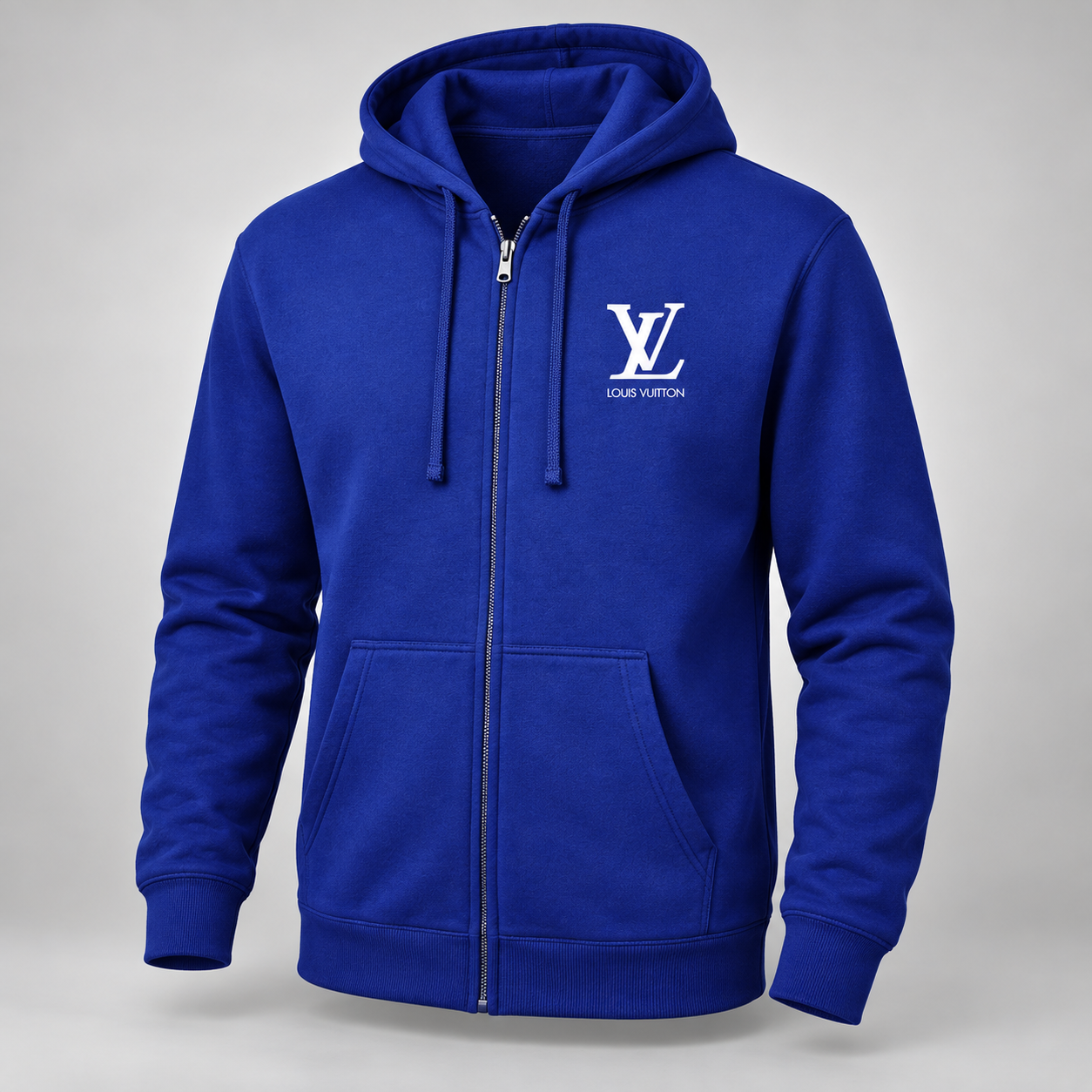 Men's Louis Vuitton zipper hoodie in Blue — hero view
