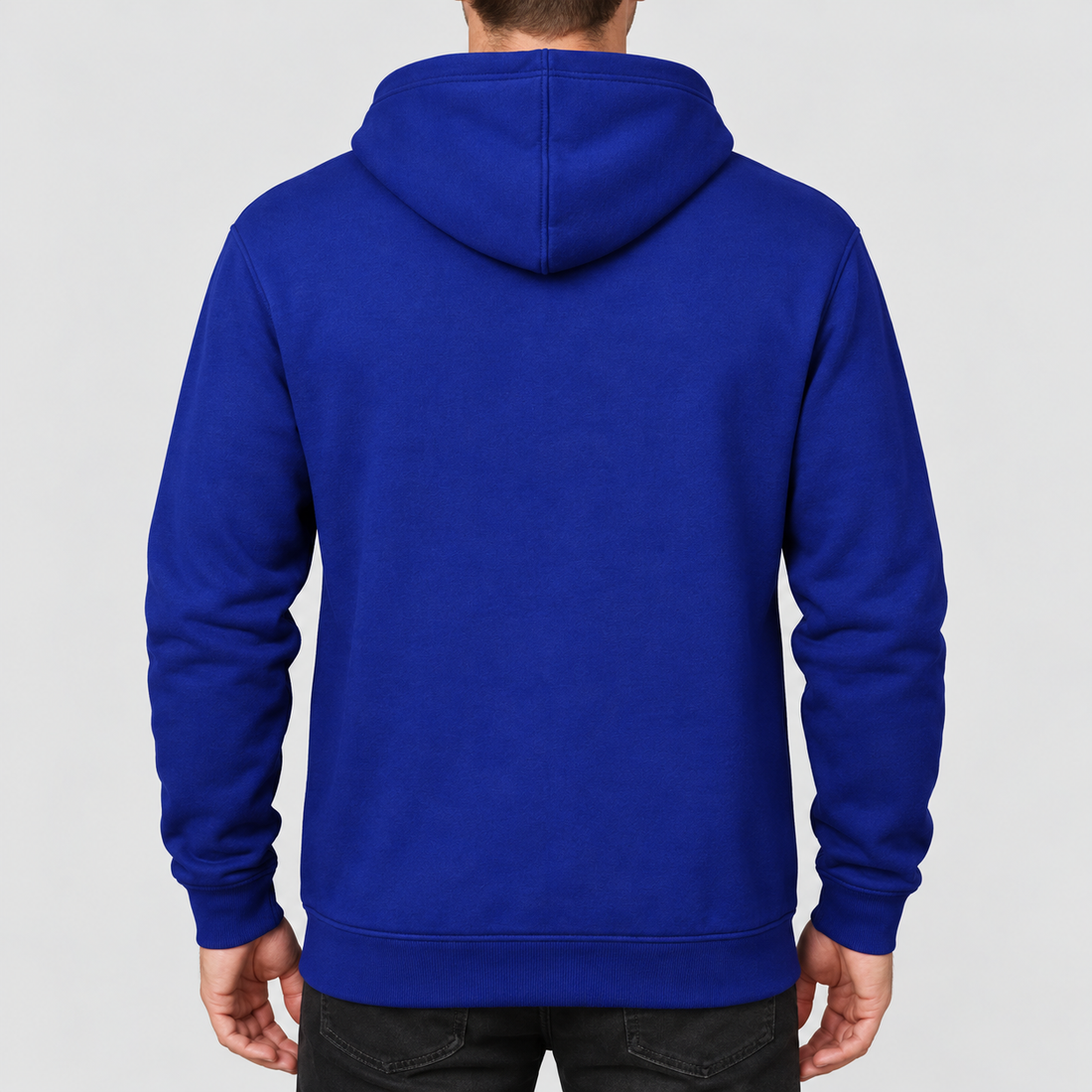 Men's Louis Vuitton zipper hoodie in Blue — back view