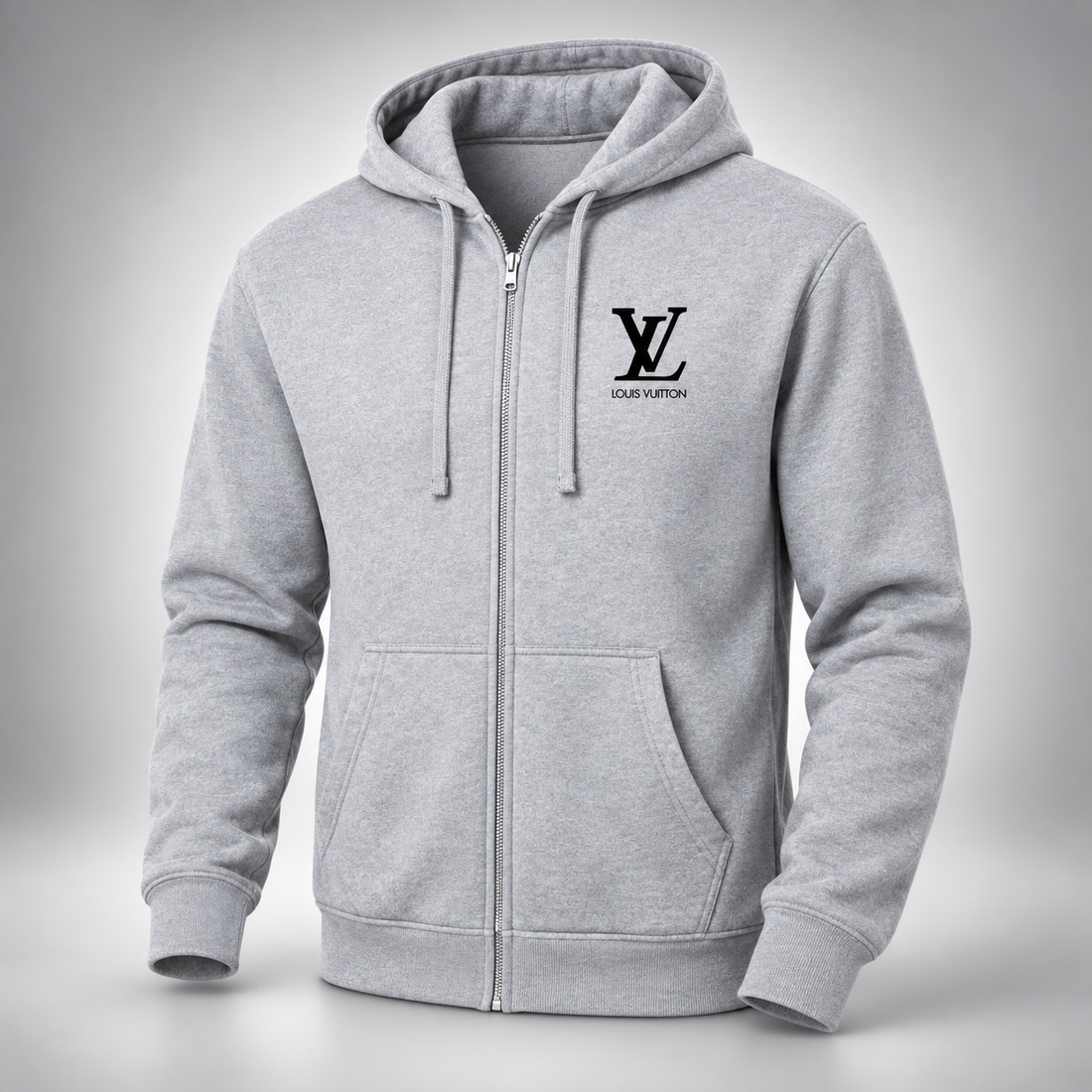 Men's Louis Vuitton zipper hoodie in Grey — hero view