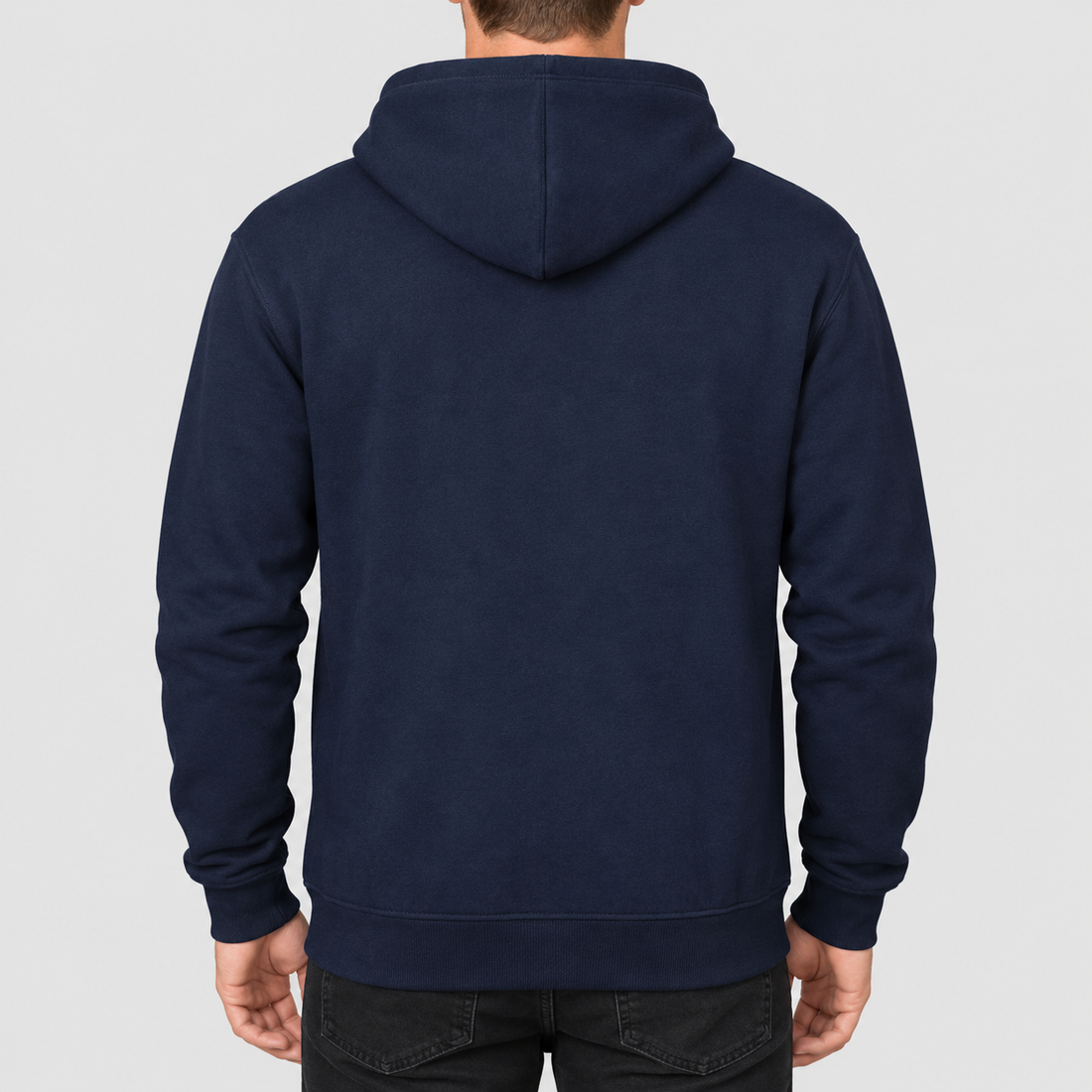 Men's Louis Vuitton zipper hoodie in Navy — back view