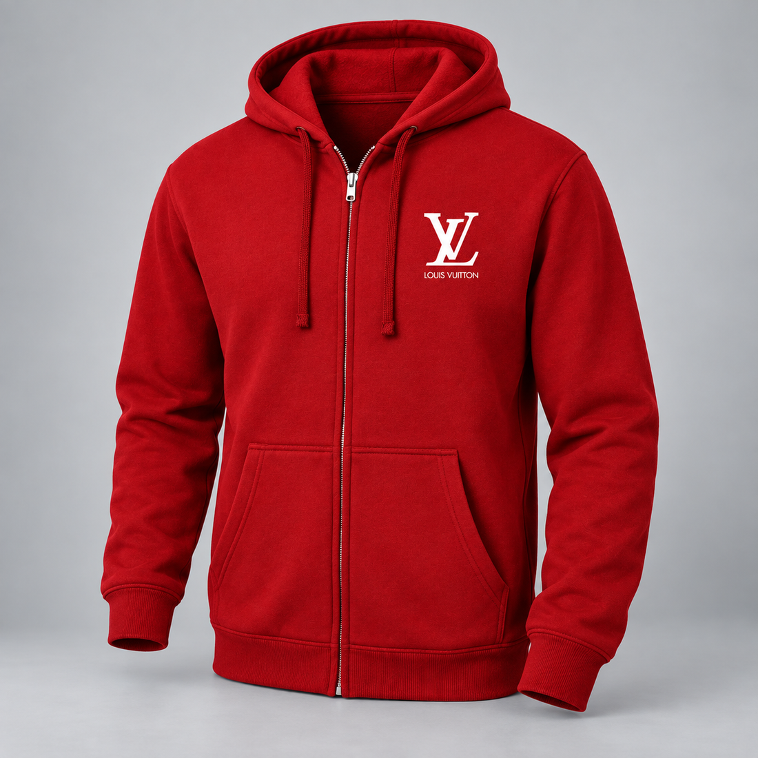 Men's Louis Vuitton zipper hoodie in Red — hero view