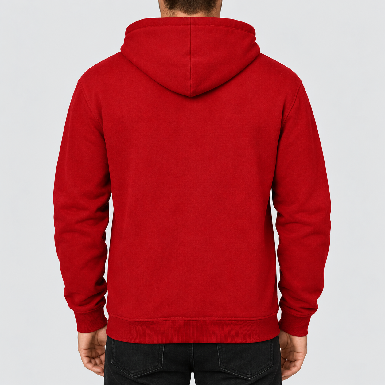 Men's Louis Vuitton zipper hoodie in Red — back view