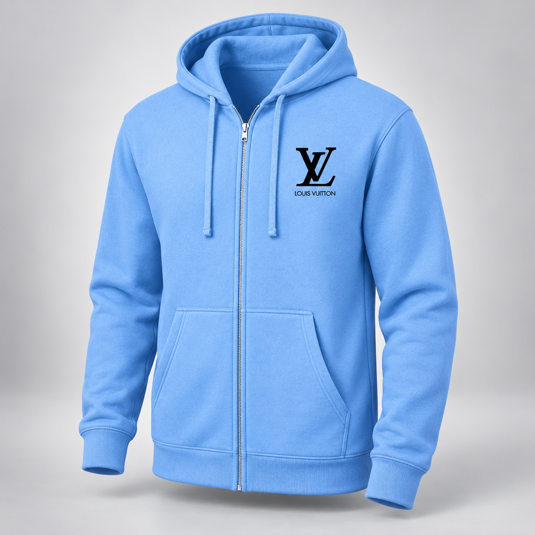 Men's Louis Vuitton zipper hoodie in Sky Blue — hero view