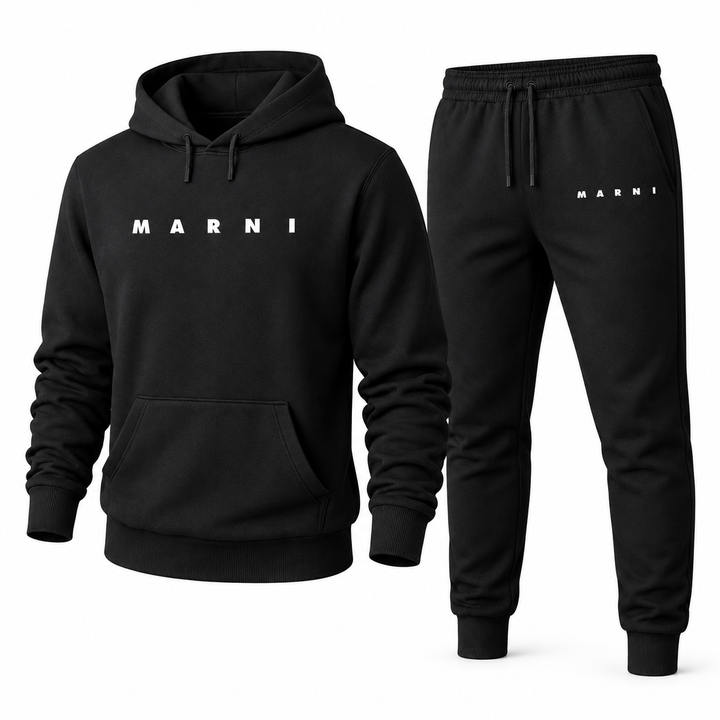 Men's Marni Hoodie Joggers Set | Color: Black | Image 1