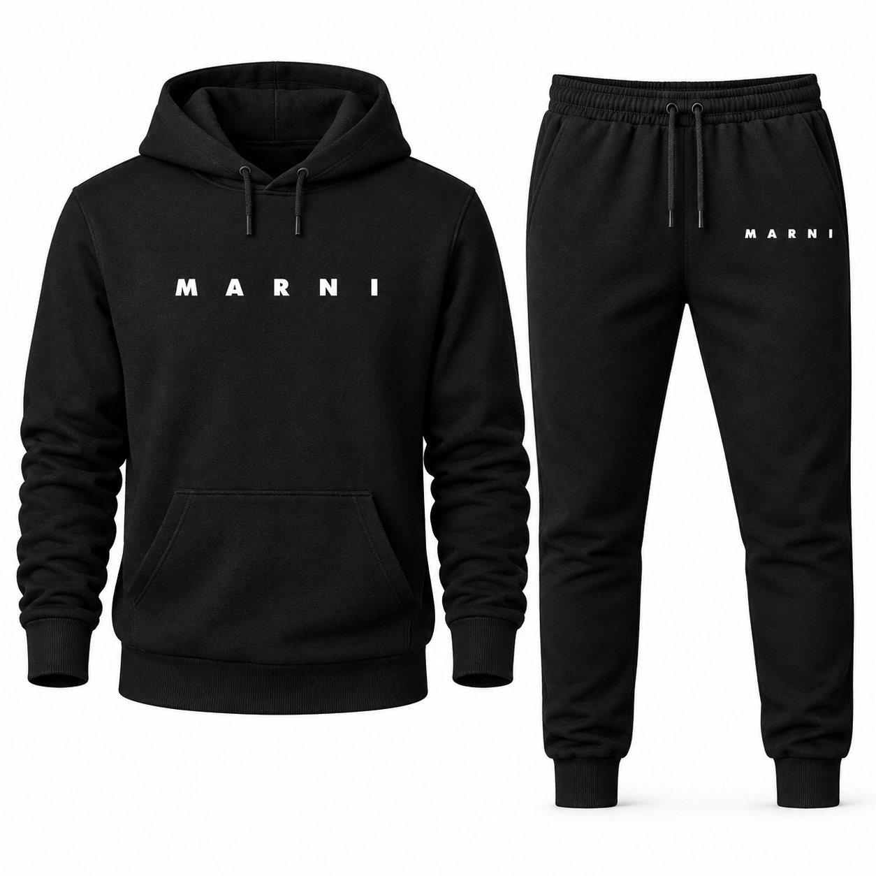 Men's Marni Hoodie Joggers Set | Color: Black | Image 3