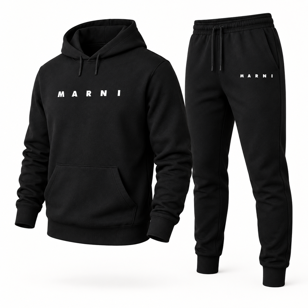 Men's Marni Hoodie Joggers Set | Color: Black | Image 4