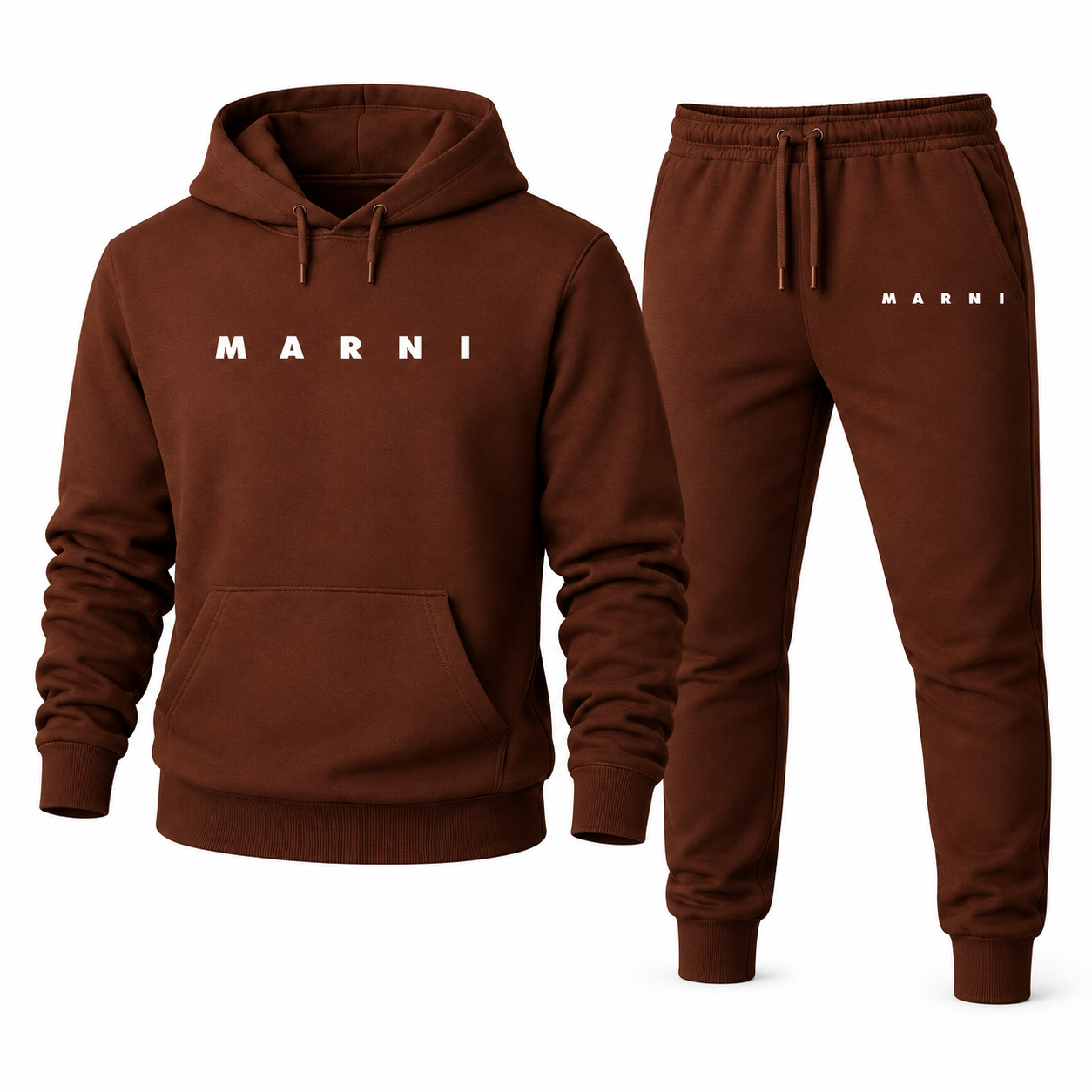 Men's Marni Hoodie Joggers Set | Color: Brown | Image 1