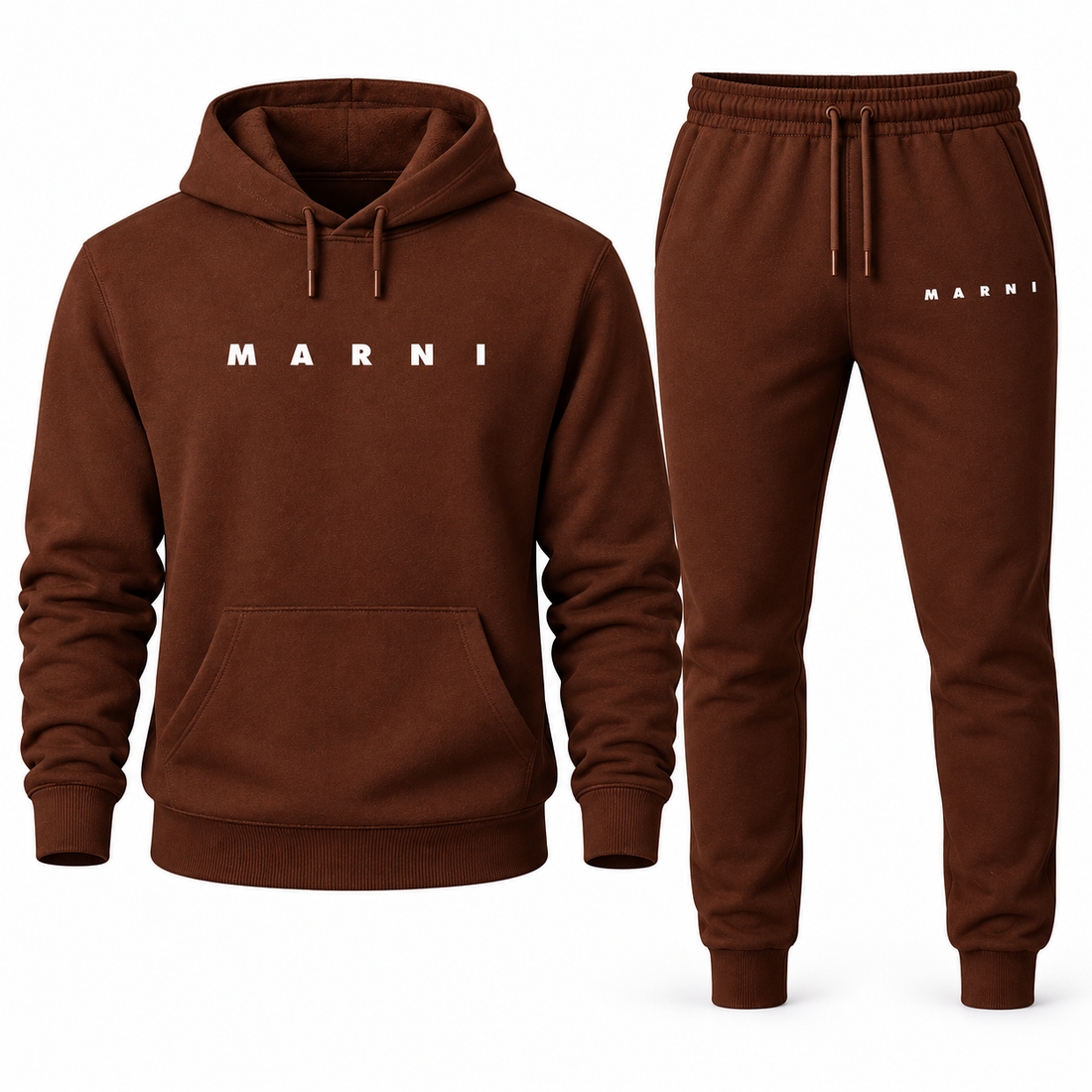 Men's Marni Hoodie Joggers Set | Color: Brown | Image 3