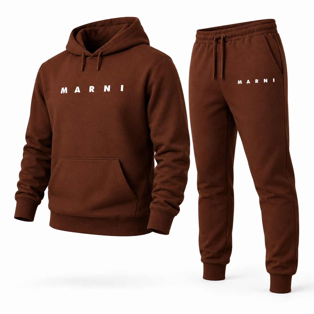 Men's Marni Hoodie Joggers Set | Color: Brown | Image 4