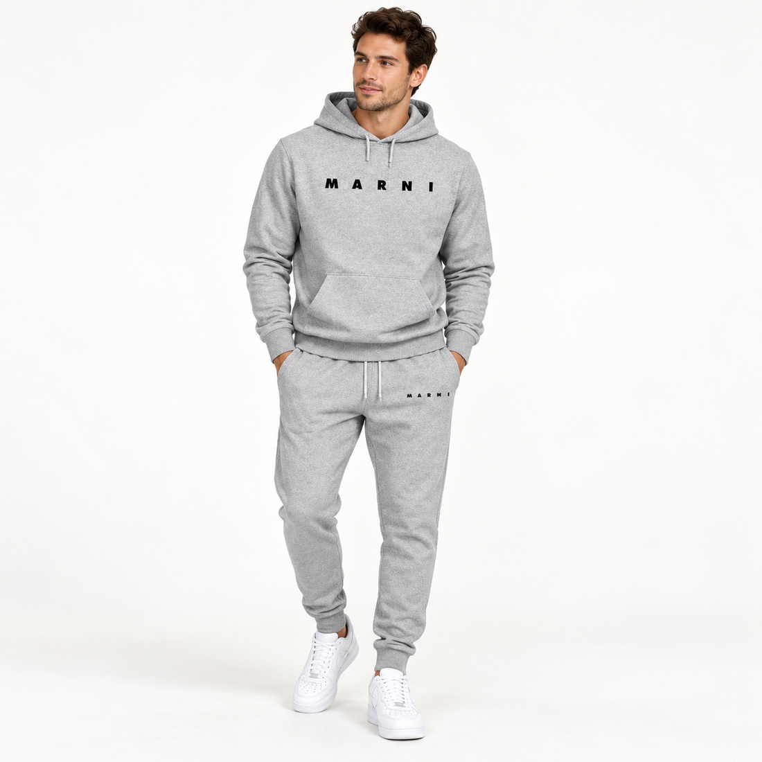 Men's Marni Hoodie Joggers Set | Color: Grey | Image 2