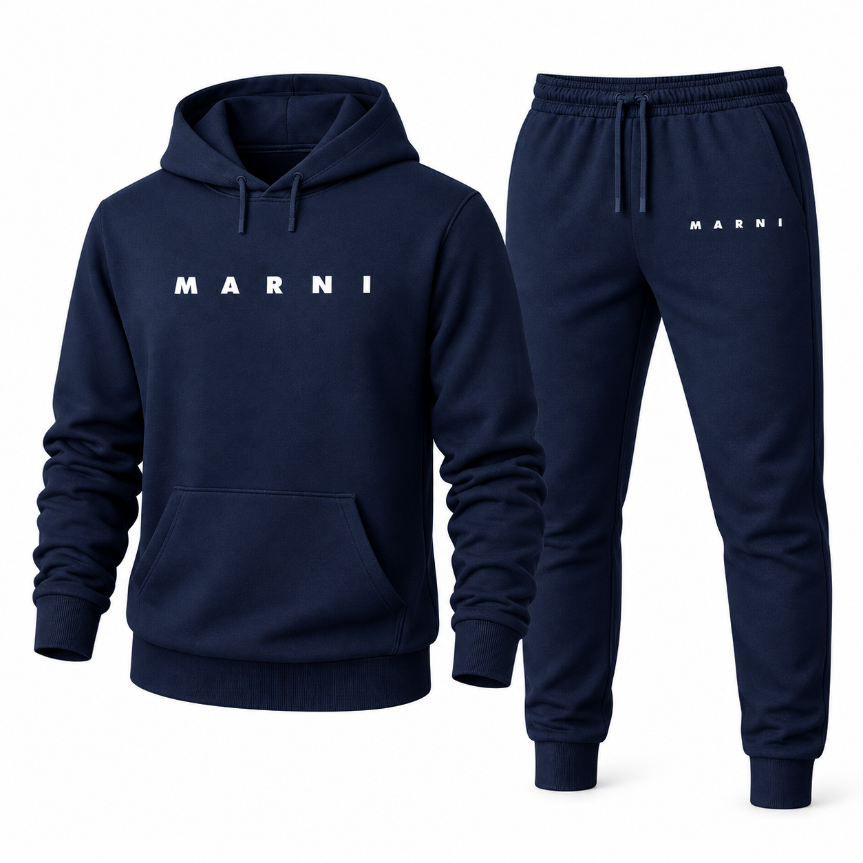 Men's Marni Hoodie Joggers Set | Color: Navy | Image 1