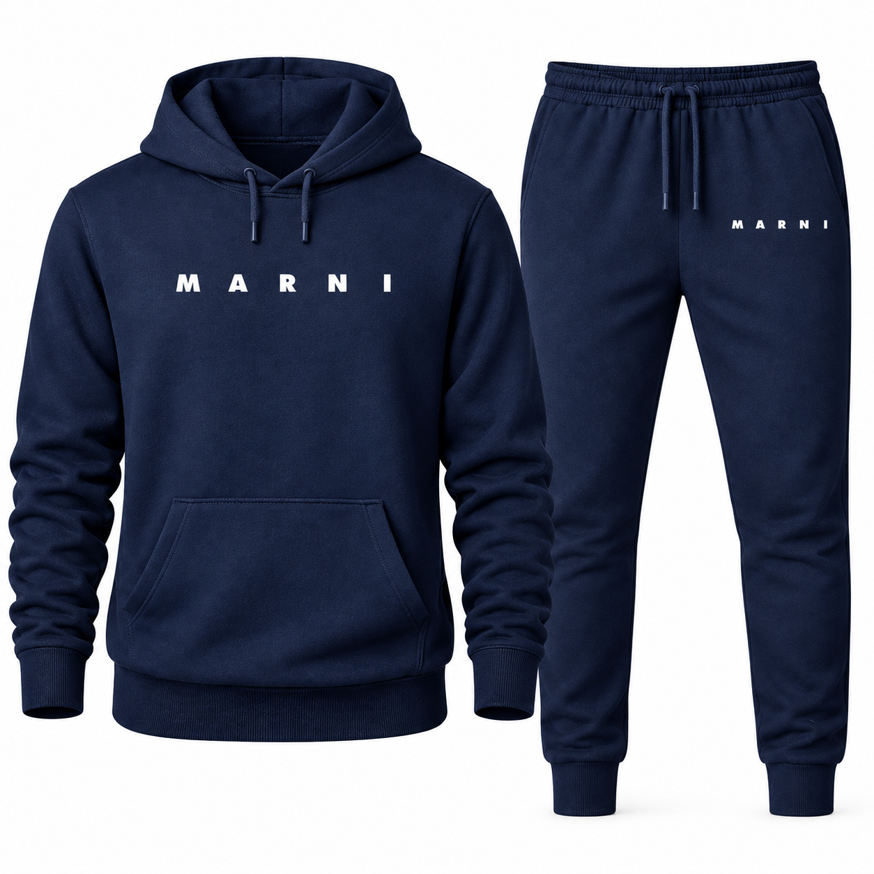 Men's Marni Hoodie Joggers Set | Color: Navy | Image 3
