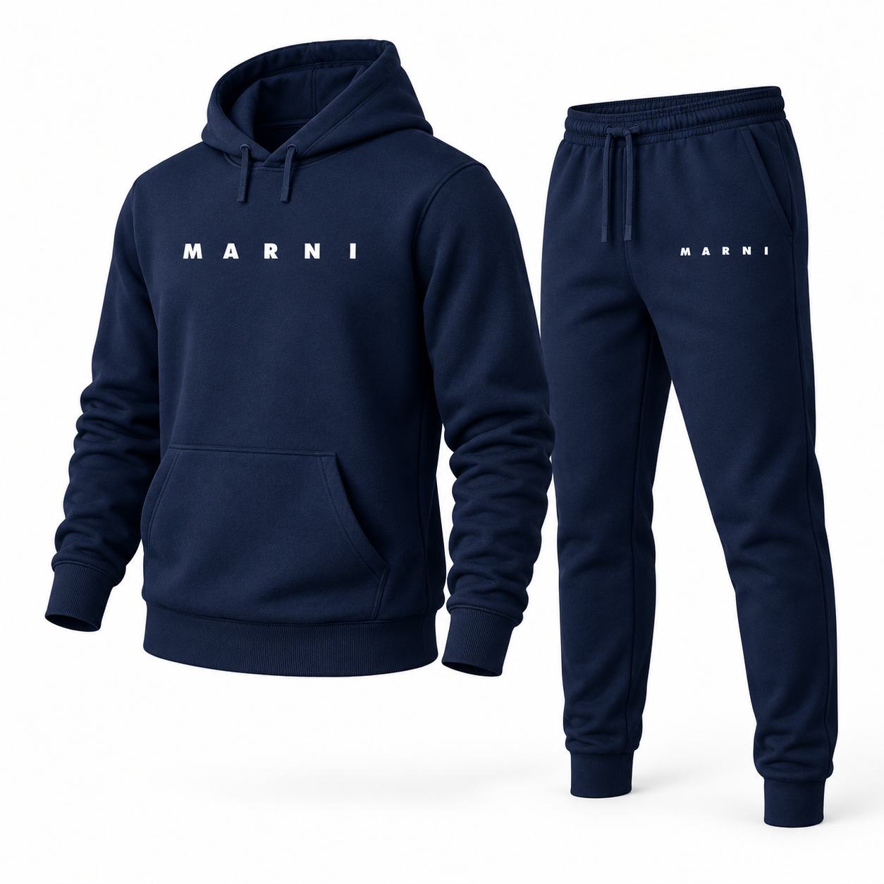 Men's Marni Hoodie Joggers Set | Color: Navy | Image 4