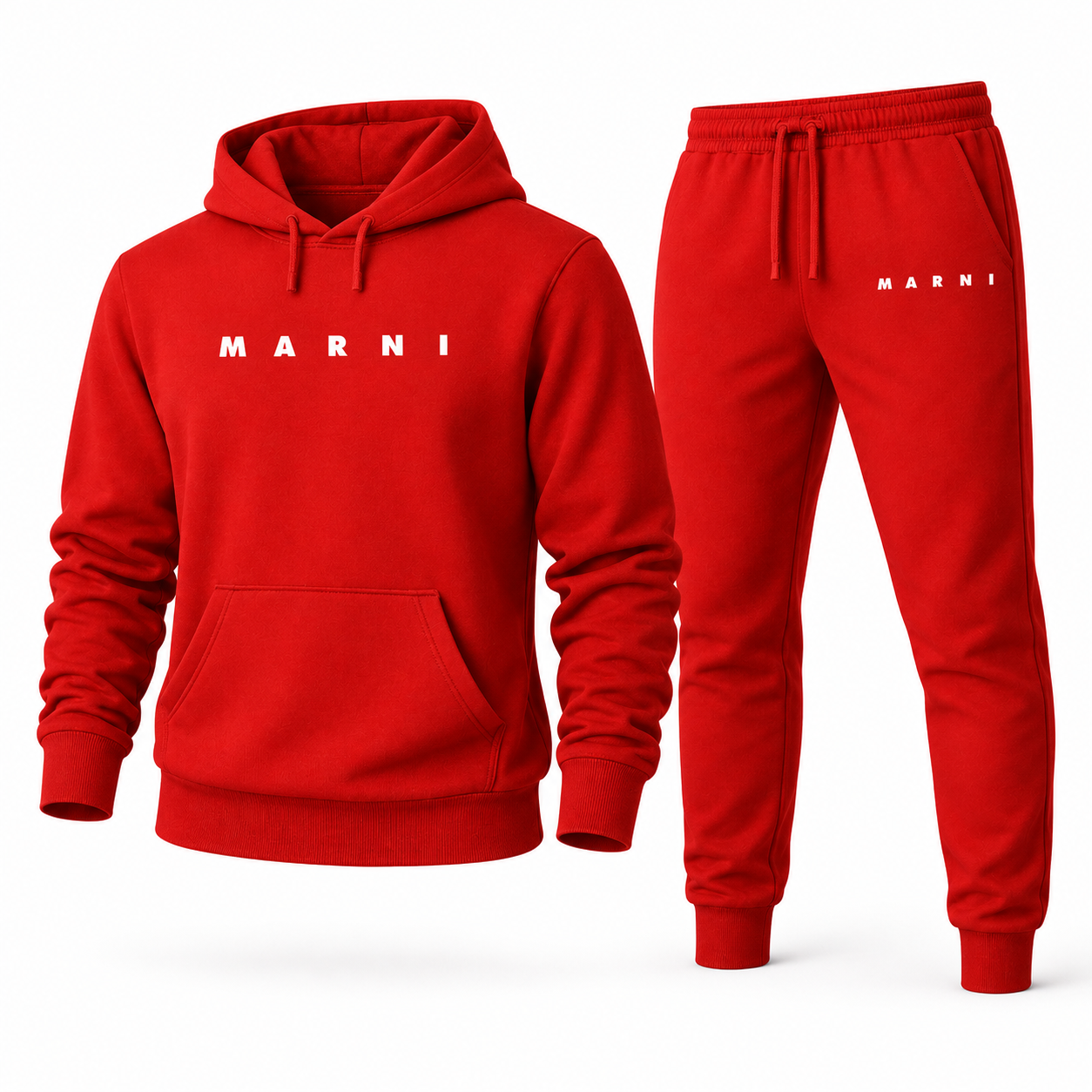 Men's Marni Hoodie Joggers Set | Color: Red | Image 1