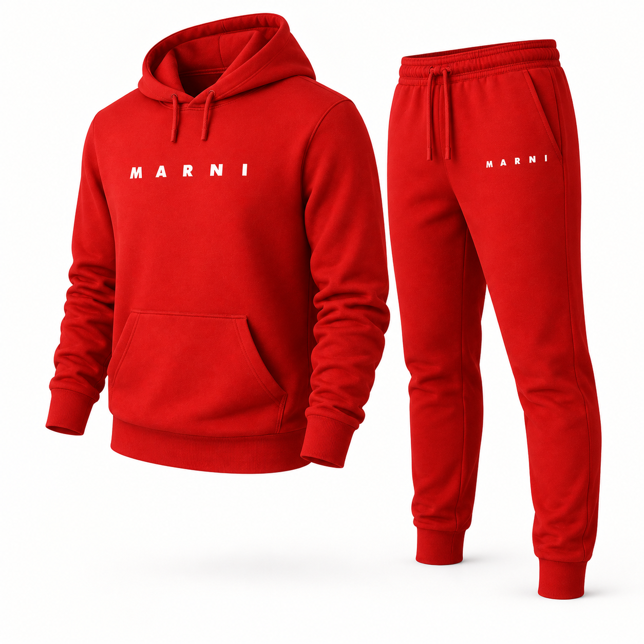 Men's Marni Hoodie Joggers Set | Color: Red | Image 4