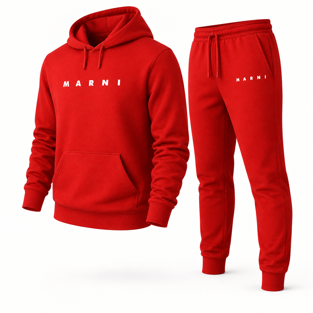 Men's Marni Hoodie Joggers Set | Color: Red | Image 4
