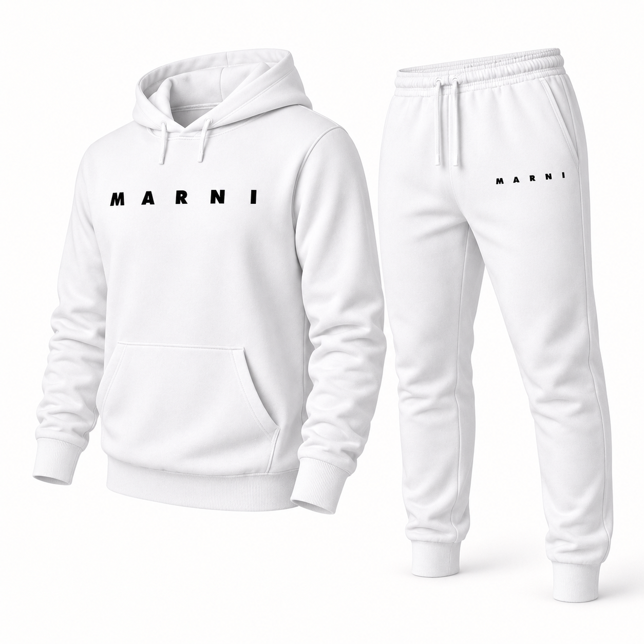 Men's Marni Hoodie Joggers Set | Color: White | Image 4