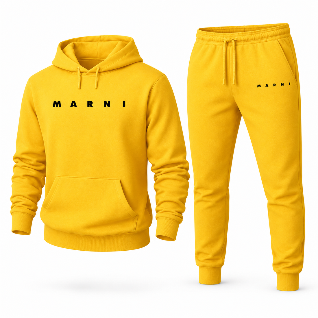 Men's Marni Hoodie Joggers Set | Color: Yellow | Image 1