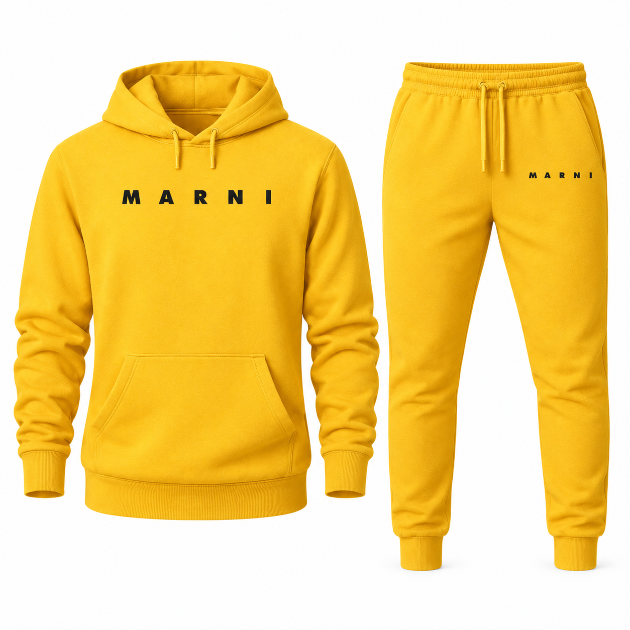 Men's Marni Hoodie Joggers Set | Color: Yellow | Image 3