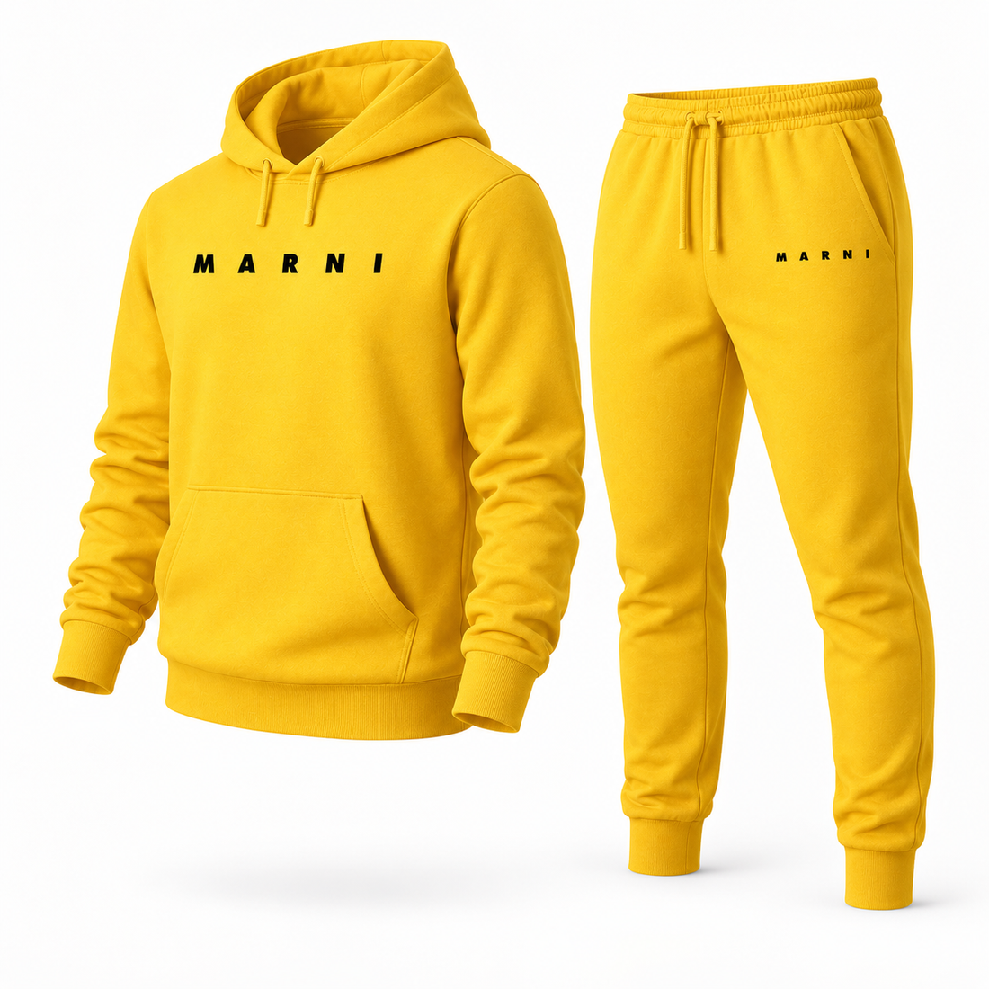 Men's Marni Hoodie Joggers Set | Color: Yellow | Image 4