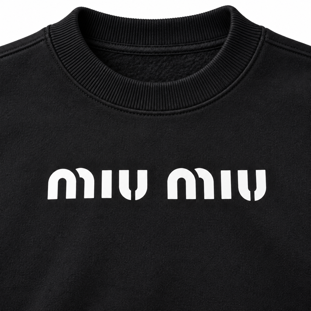 Men's Miu Miu Crewneck Sweatshirt - Black - Image 3
