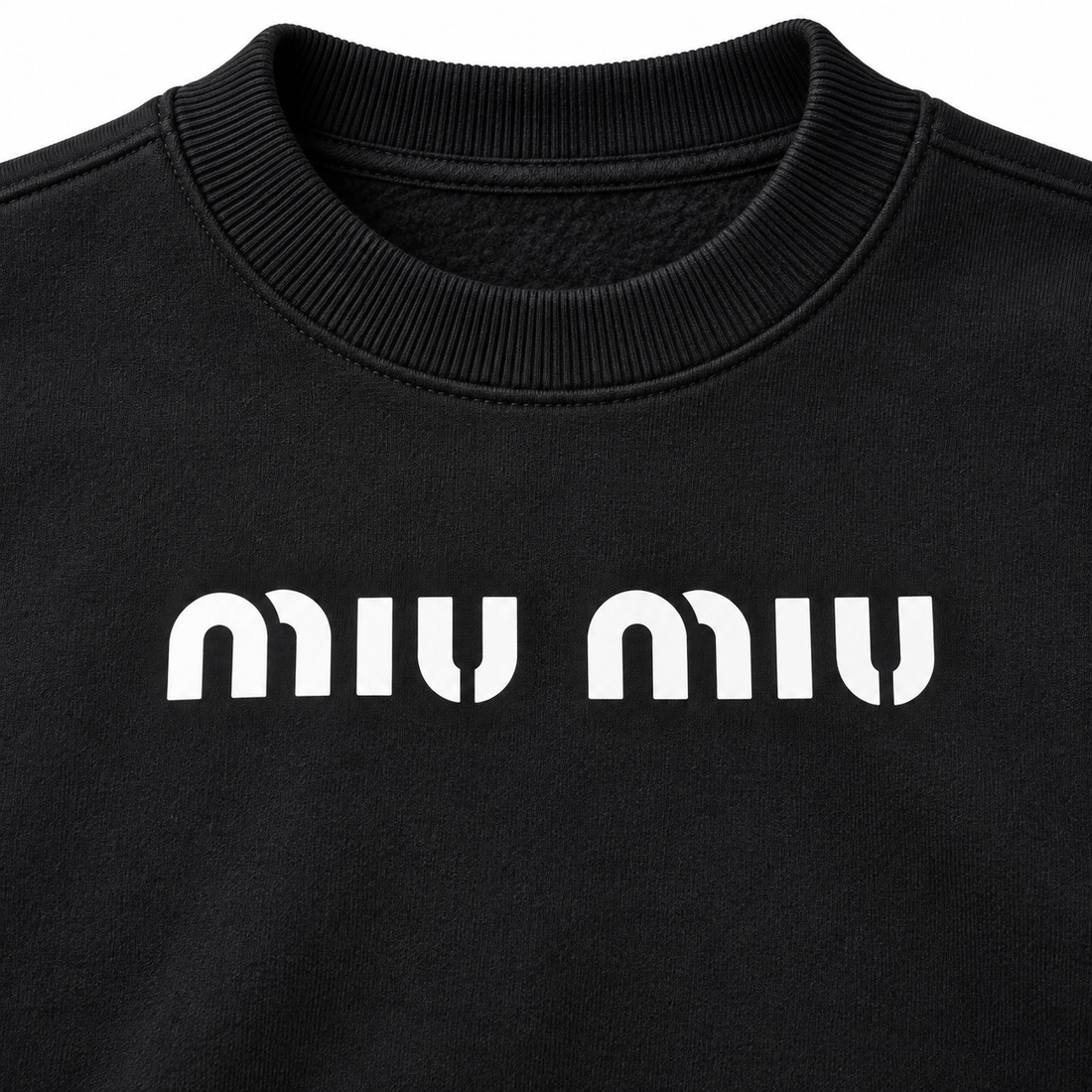 Men's Miu Miu Crewneck Sweatshirt - Black - Image 3