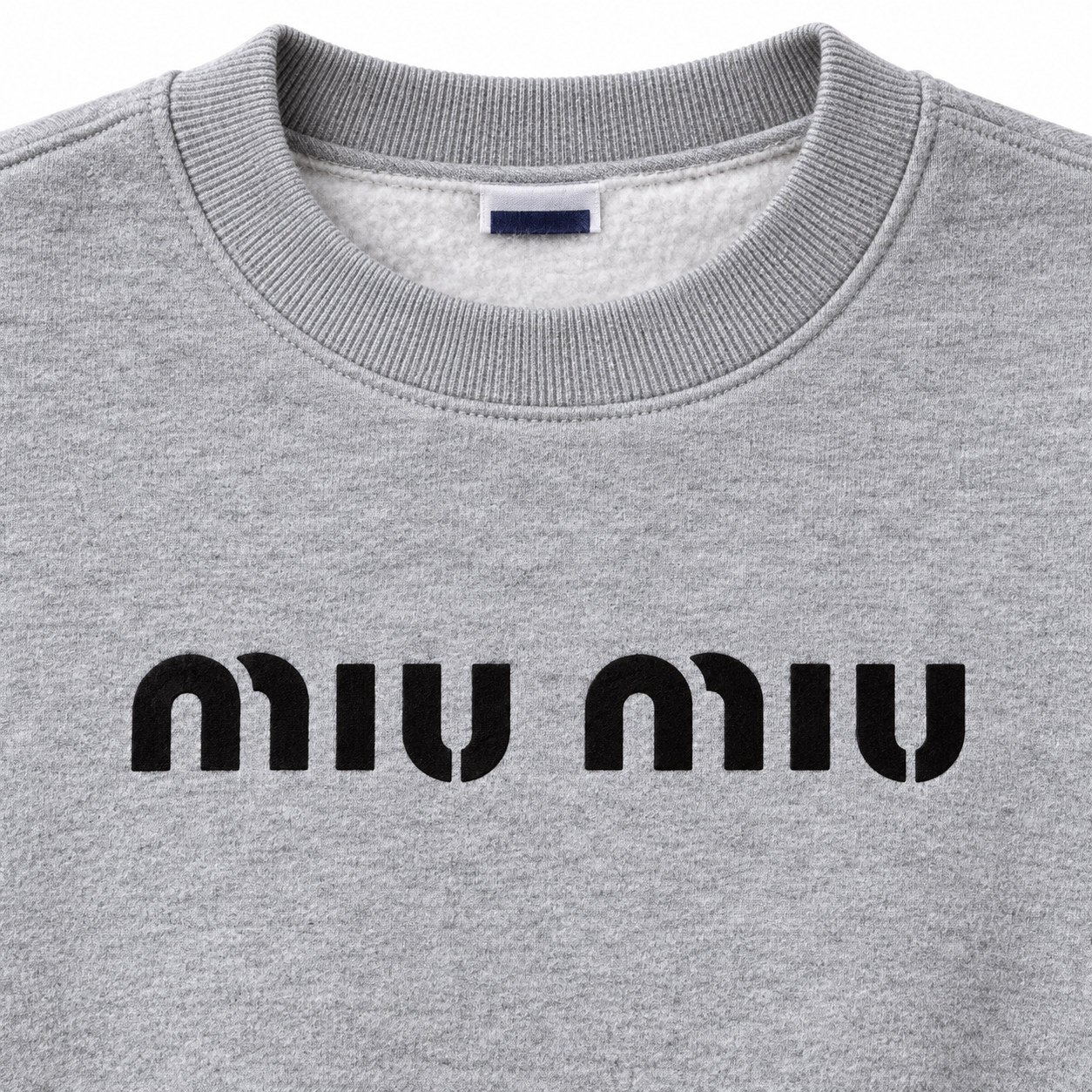 Men's Miu Miu Crewneck Sweatshirt - Grey - Image 3