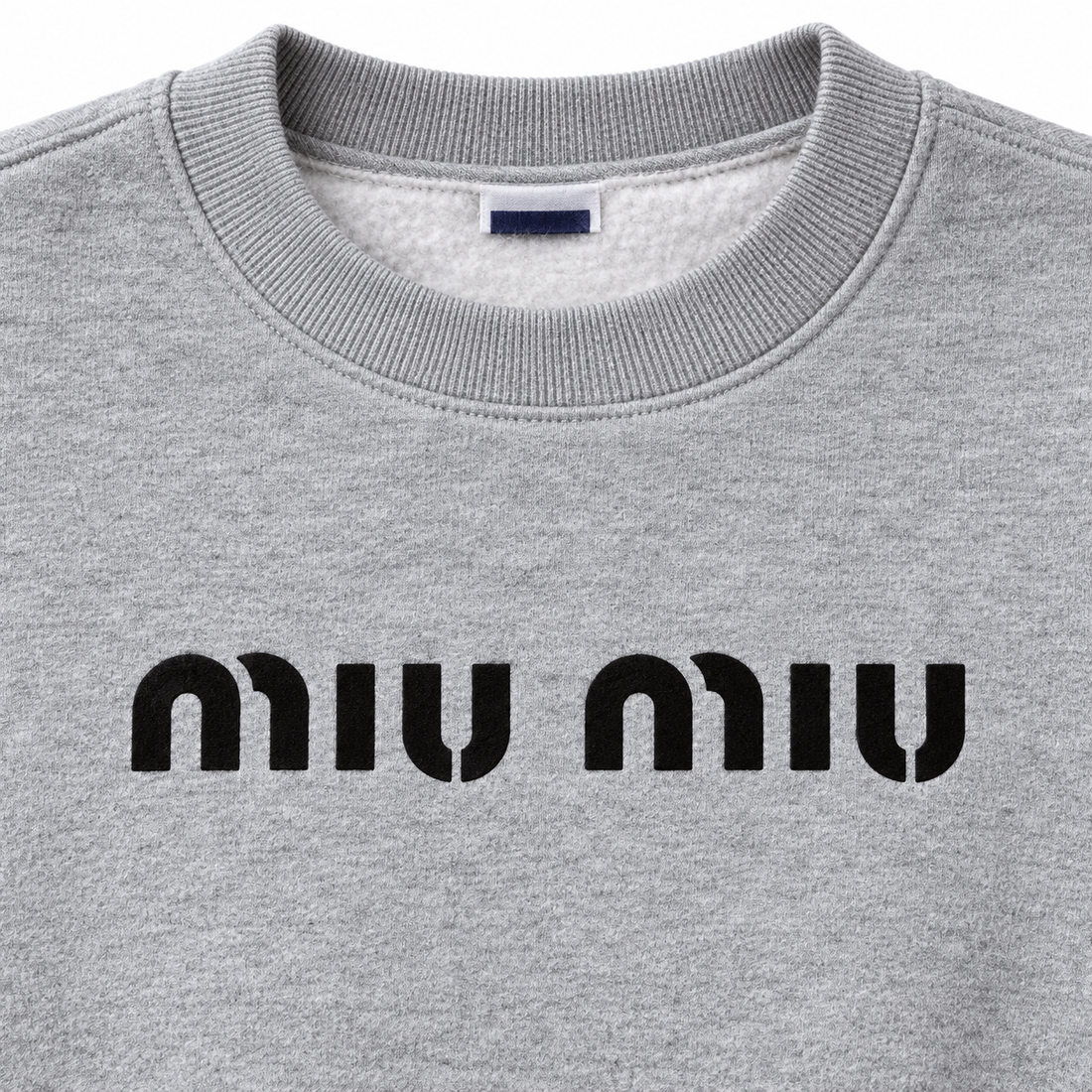Men's Miu Miu Crewneck Sweatshirt - Grey - Image 3
