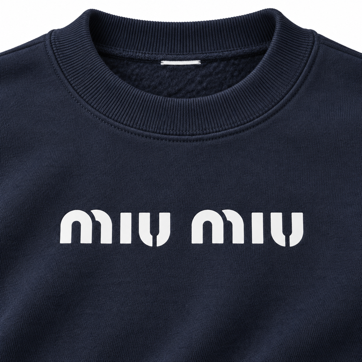 Men's Miu Miu Crewneck Sweatshirt - Navy - Image 3